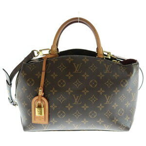 Louis Vuitton Monogram Palais Handbag Shoulder Bag Brown Leather RED